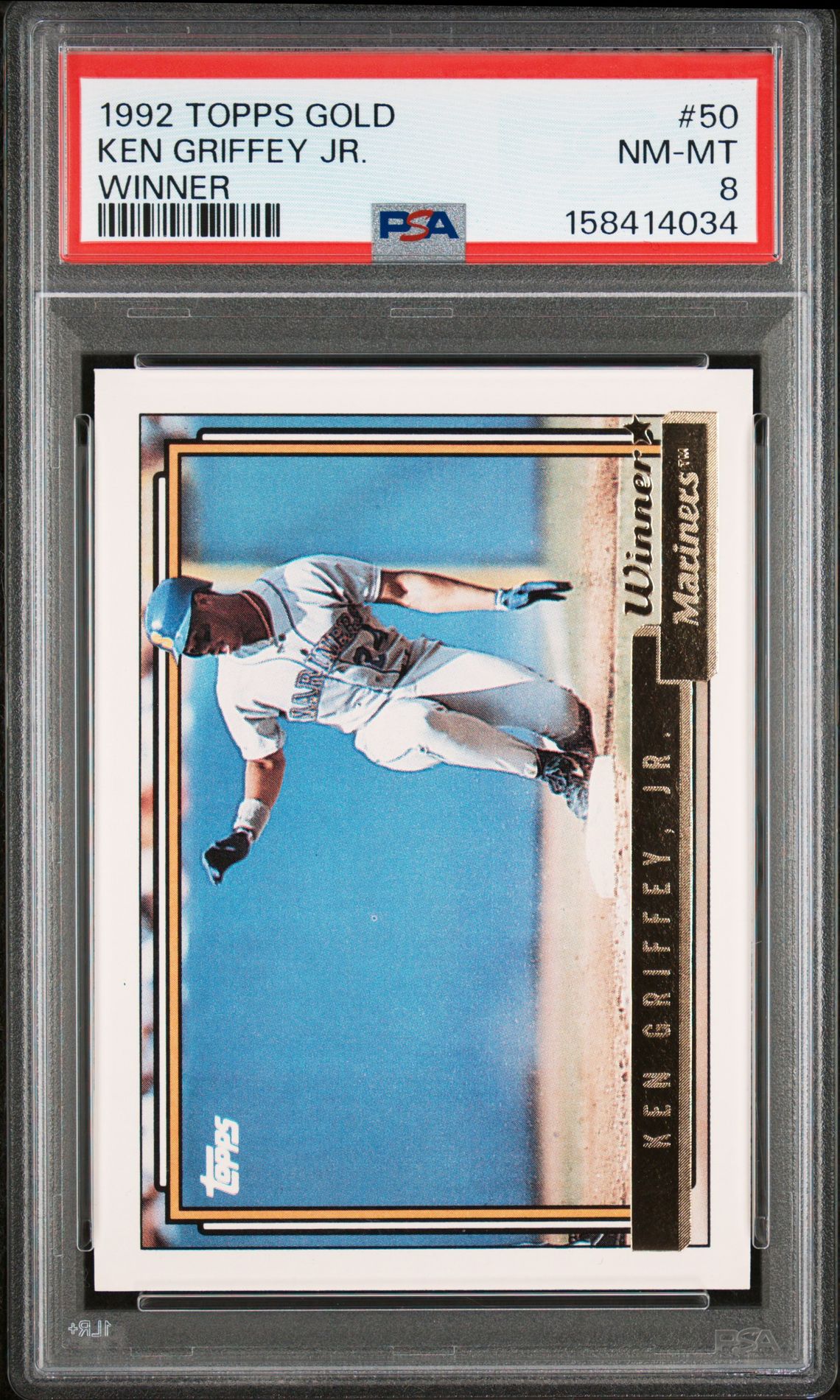 1992 Topps Gold Ken Griffey Jr. #50 (Winner) Nm-Mt 8 front