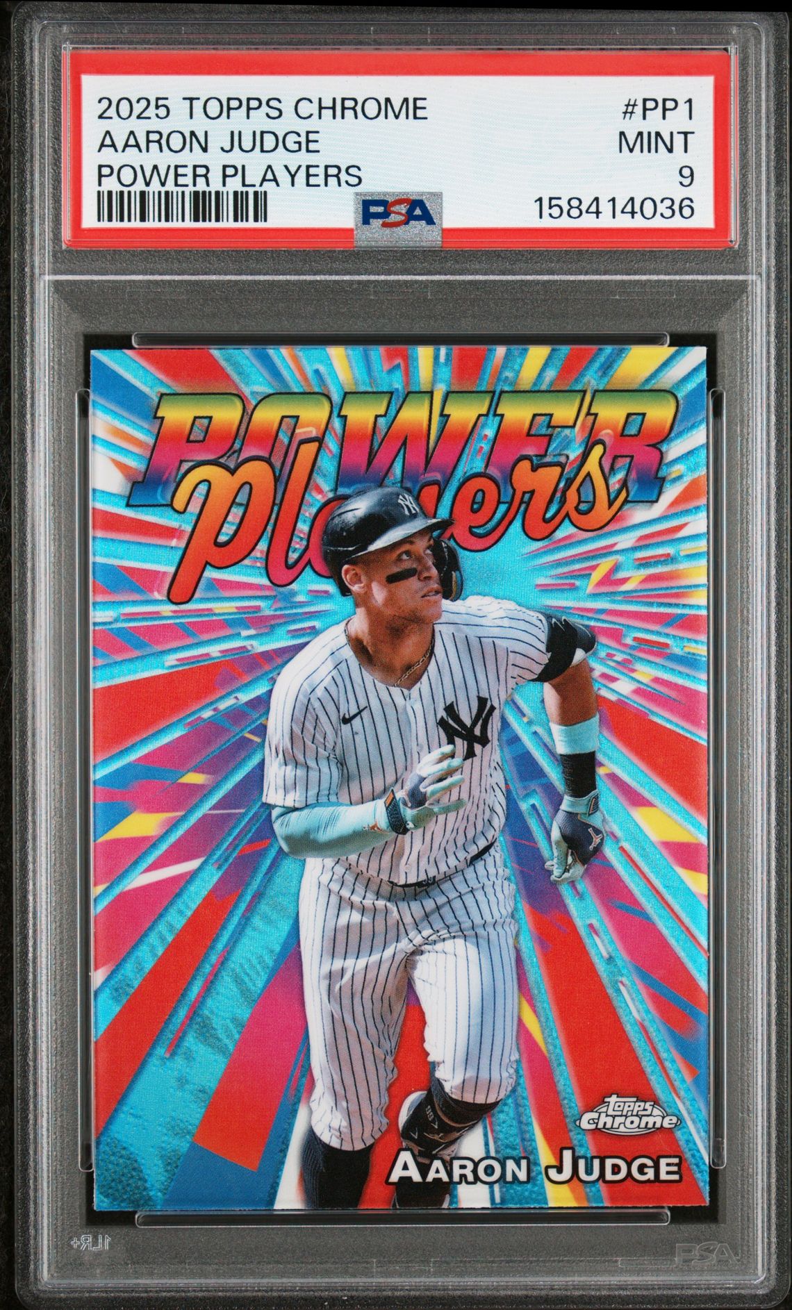 2025 Topps Chrome Power Players Aaron Judge #Pp1 Mint 9 front