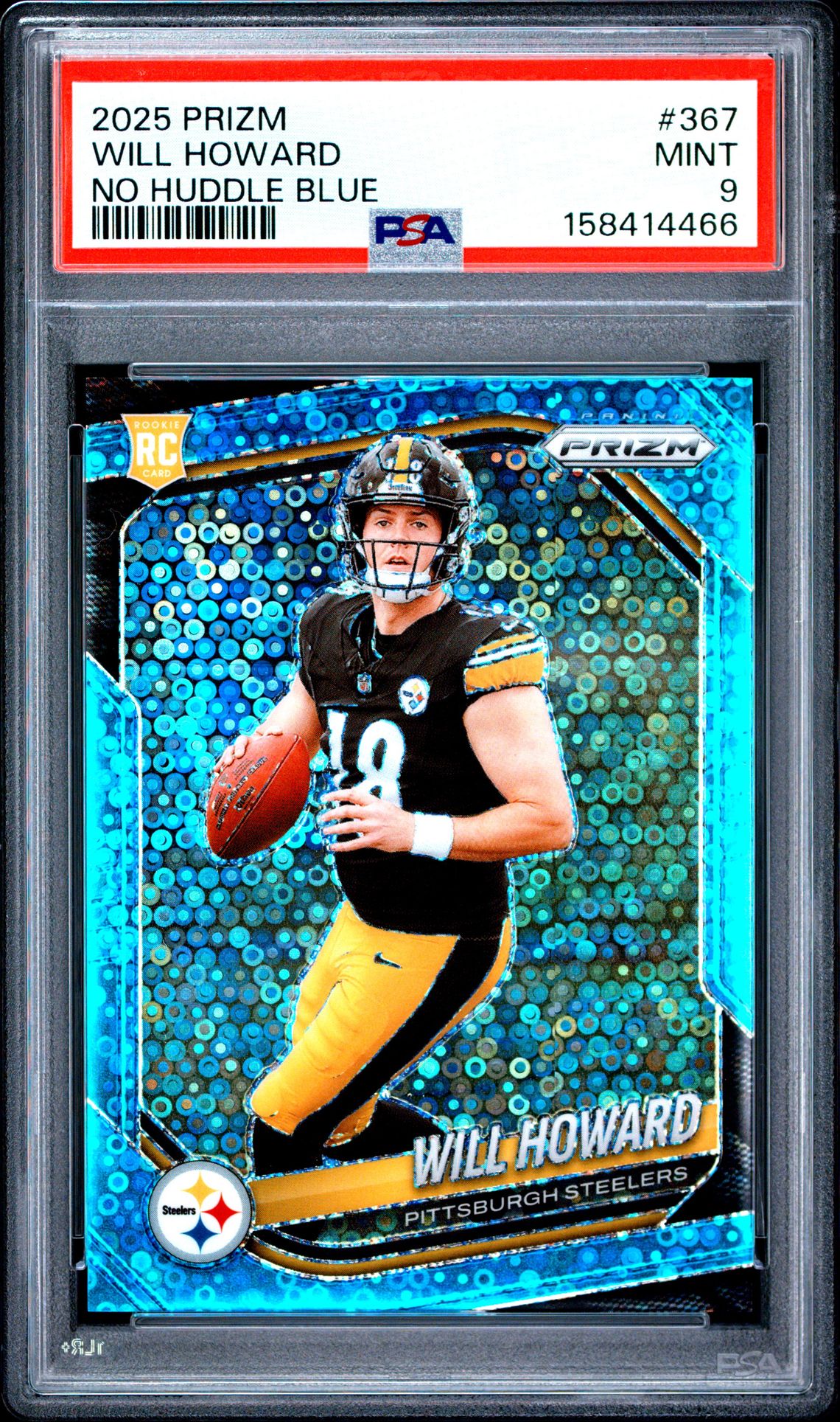 2025 Panini Prizm Will Howard #367 (No Huddle Blue) Mint 9 front