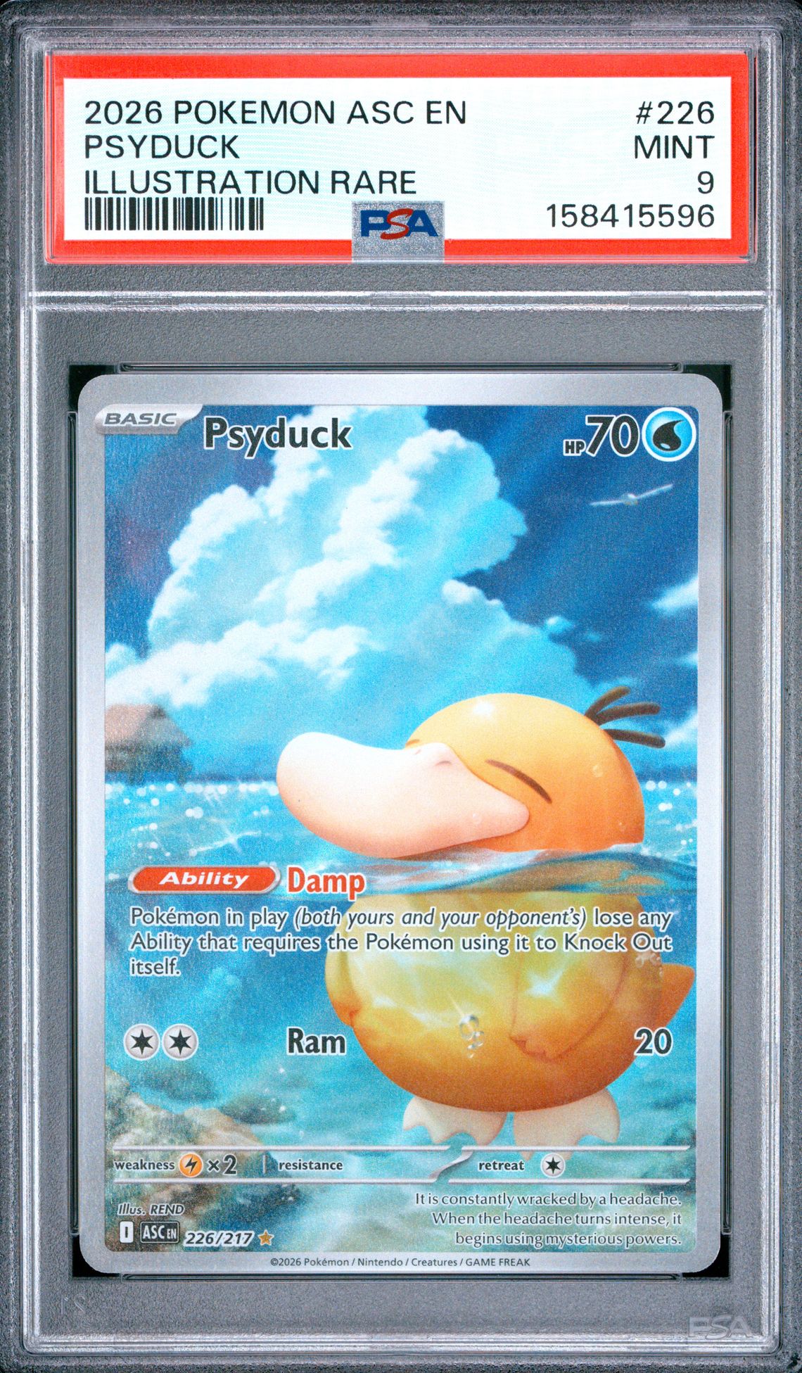 2026 Pokemon Asc En-Ascended Heroes Psyduck #226 (Illustration Rare) Mint 9 front