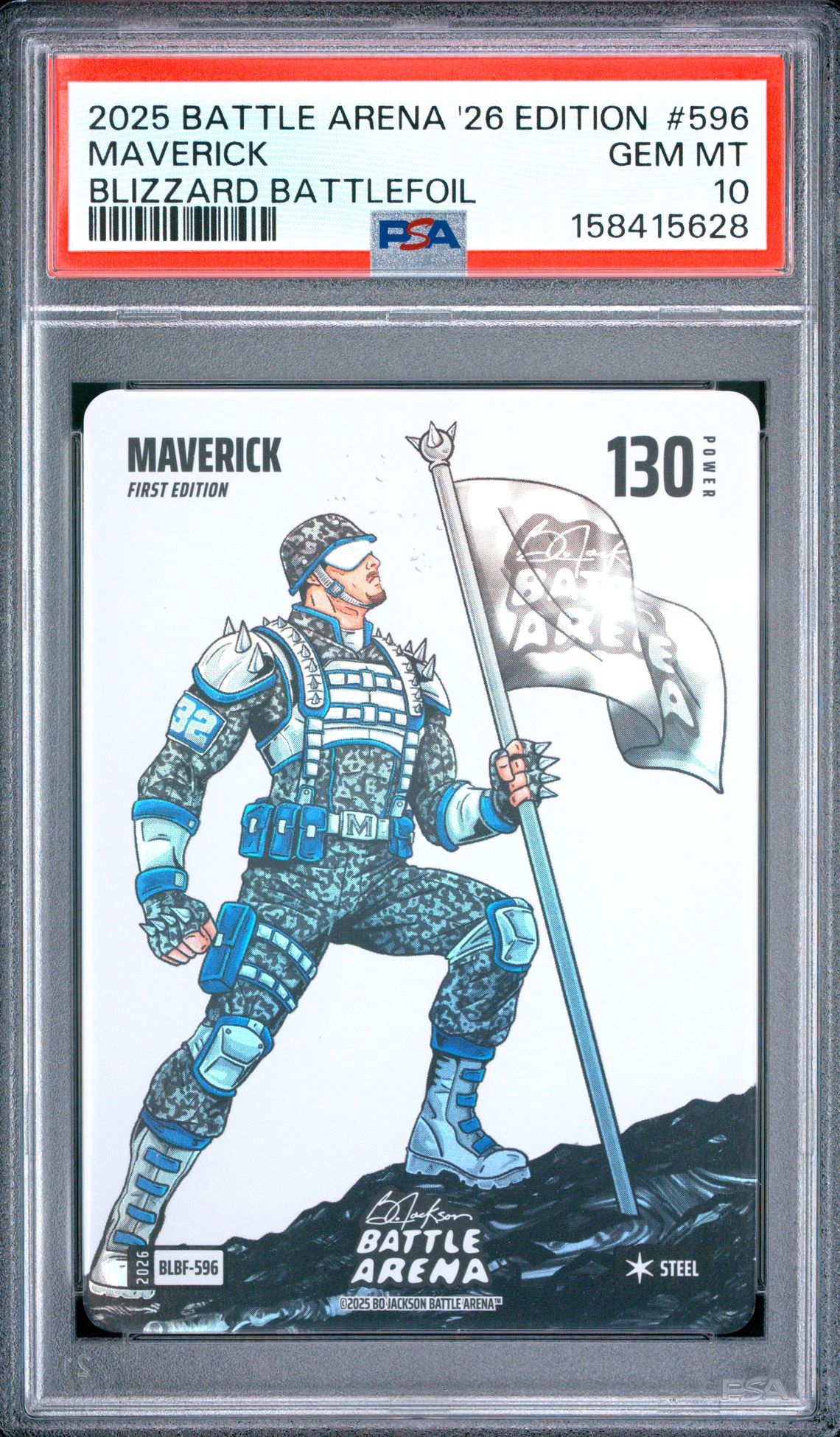 2025 Bo Jackson Battle Arena 2026 Edition Blizzard Battlefoil Maverick #596 Gem Mt 10 front