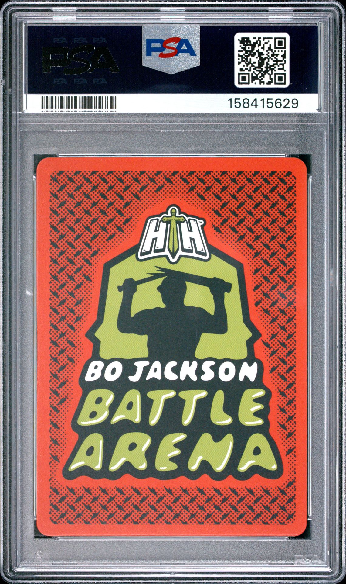 2025 Bo Jackson Battle Arena 2026 Edition Red Headlines Battlefoil Macho #17 Gem Mt 10 back view - PSA certificate #158415629