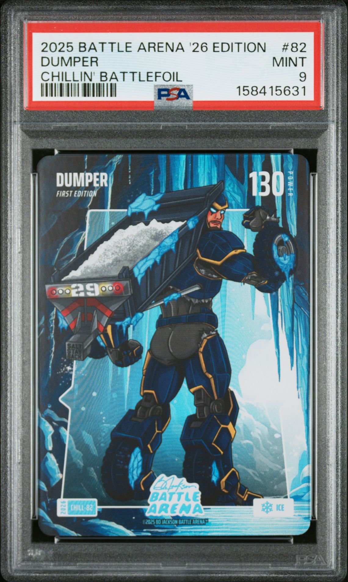 2025 Bo Jackson Battle Arena 2026 Edition Chillin' Battlefoil Dumper #82 Mint 9 front