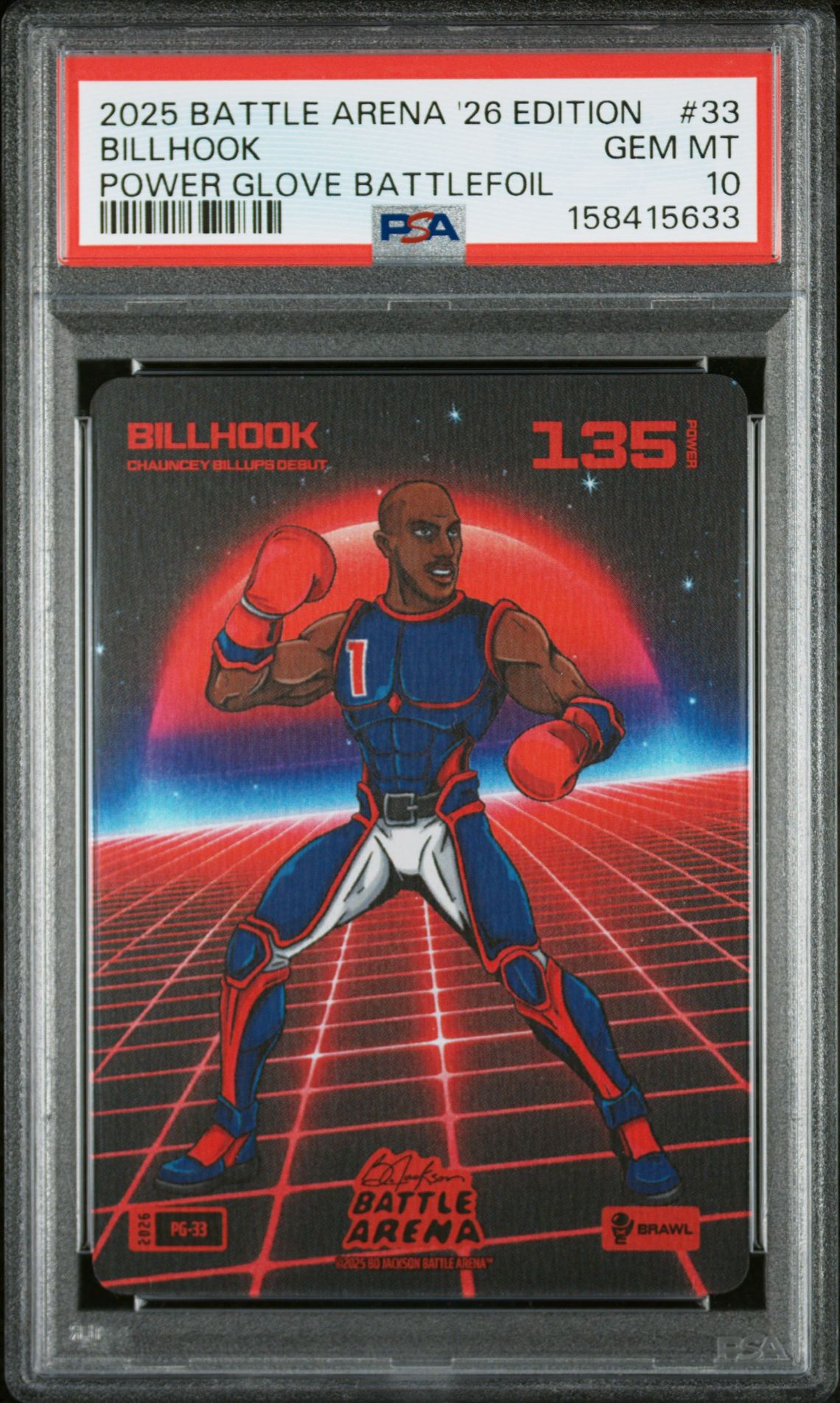 2025 Bo Jackson Battle Arena 2026 Edition Power Glove Battlefoil Billhook #33 Gem Mt 10 front