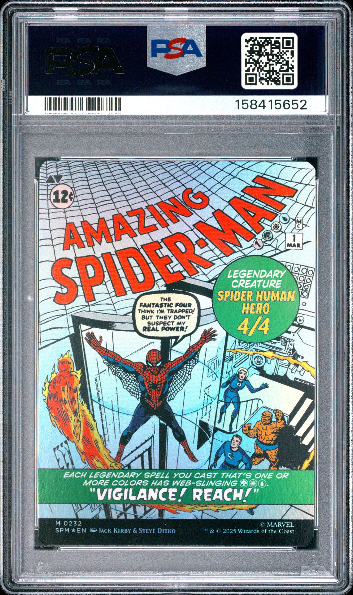 2025 Magic The Gathering Marvel's Spider-Man Peter/Amazing Sm #0232 (Classic Comic-Foil) Mint 9 back