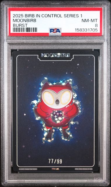 Moonbirds - 2025 Moonbirb Burst Birb In Control Series 1 PSA 8