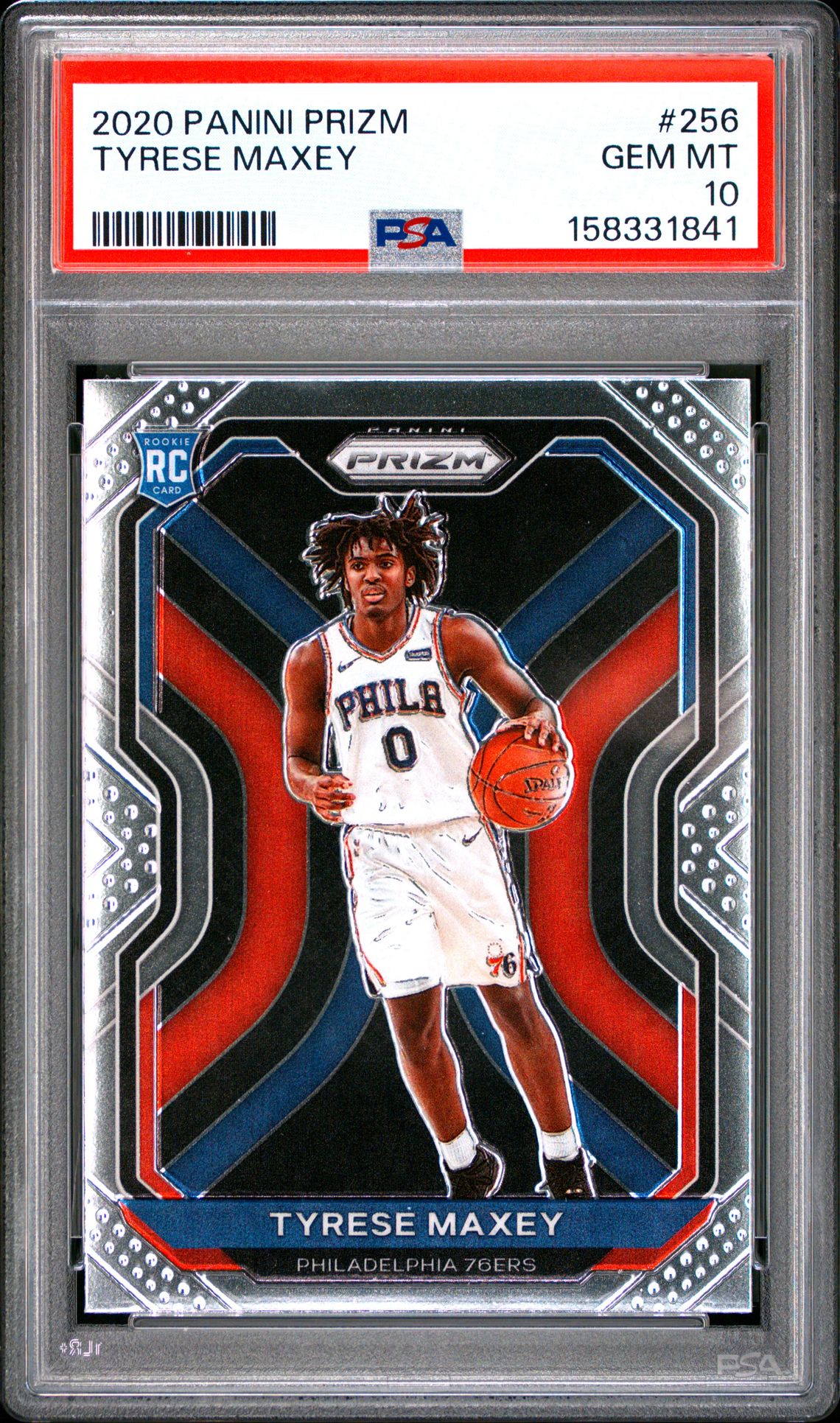 2020 Panini Prizm Tyrese Maxey #256 Gem Mt 10 front