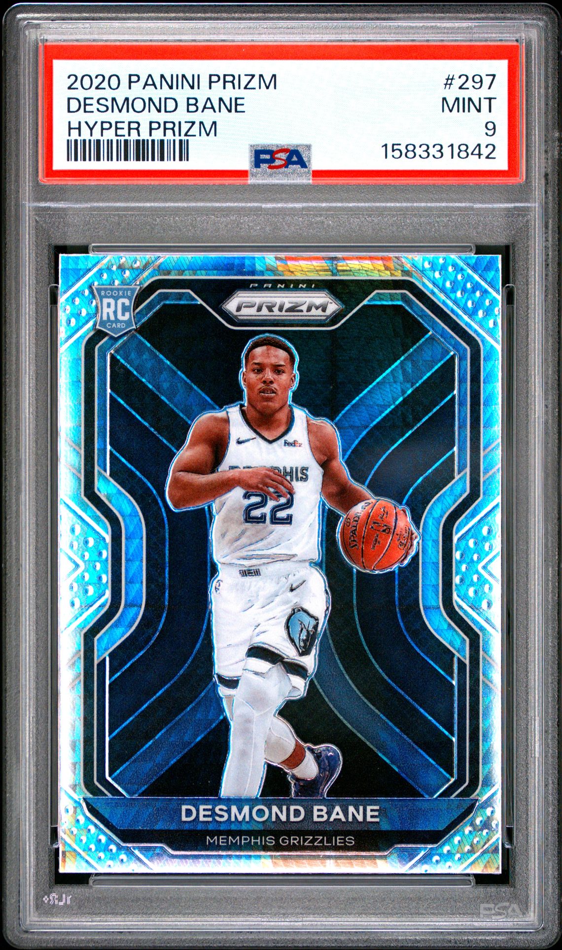 2020 Panini Prizm Desmond Bane #297 (Hyper Prizm) Mint 9 front