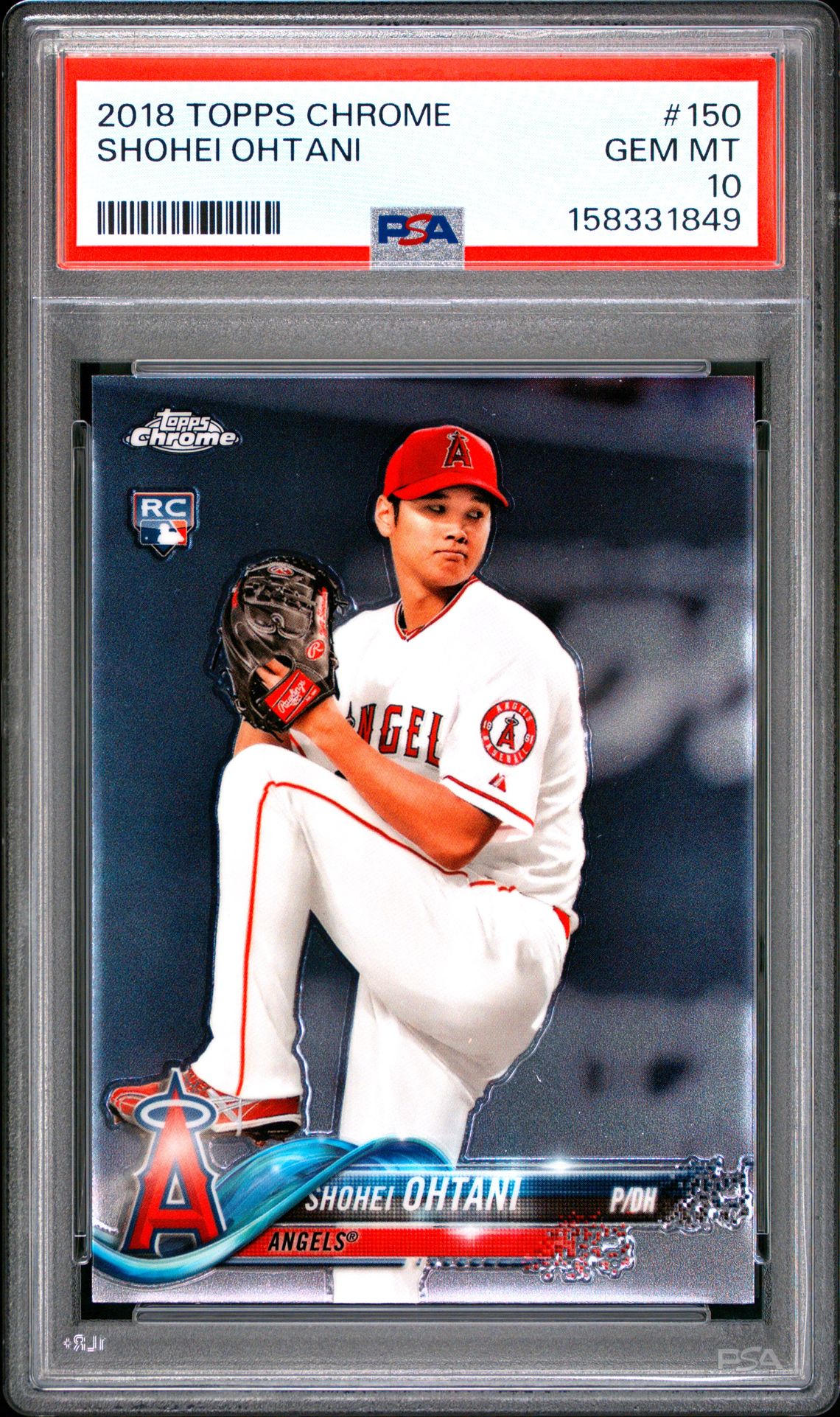 2018 Topps Chrome Shohei Ohtani #150 Gem Mt 10 front
