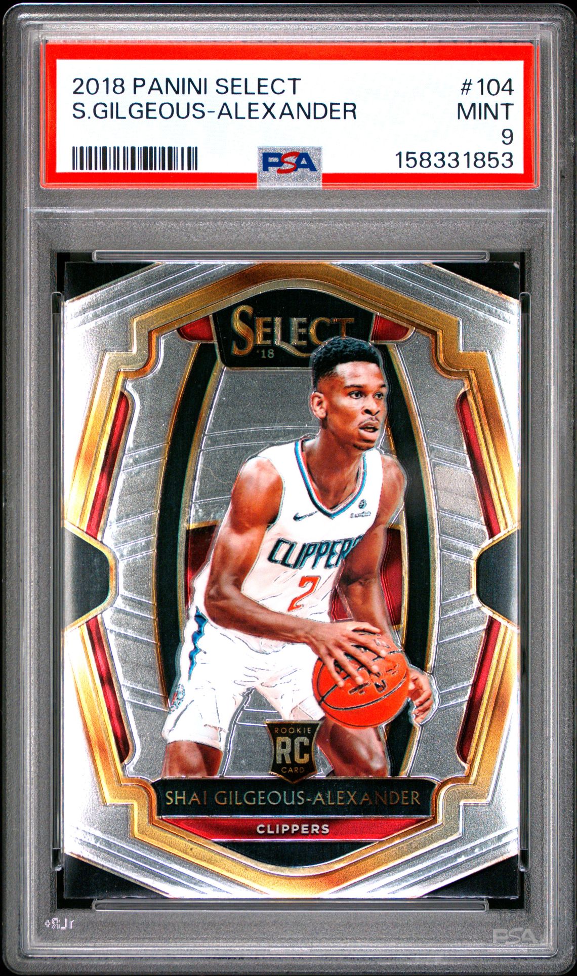 2018 Panini Select S.gilgeous-Alexander #104 Mint 9 front