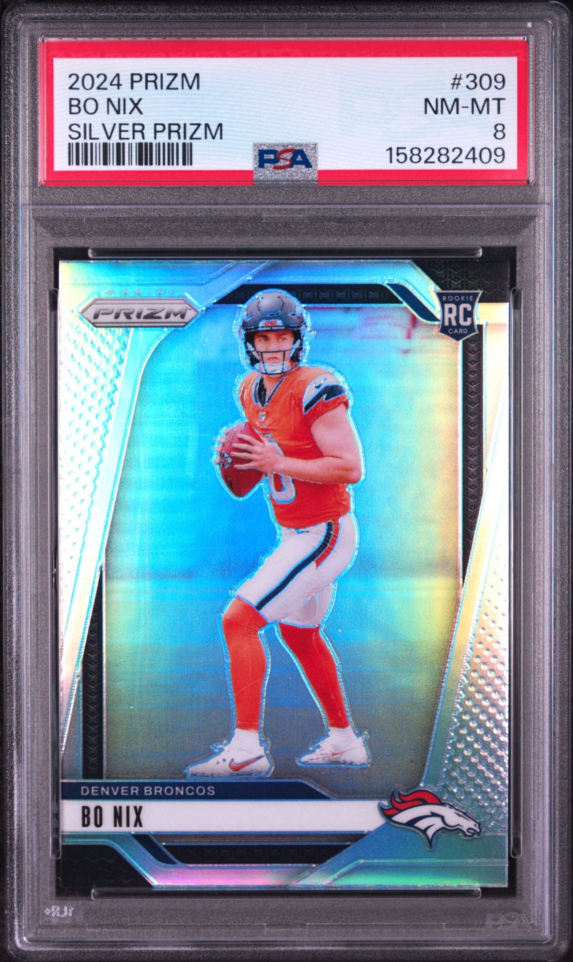 2024 Panini Prizm Bo Nix #309 (Silver Prizm) Nm-Mt 8 front