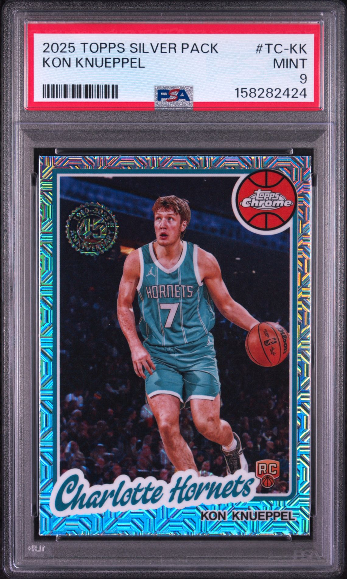 2025 Topps Silver Pack 1980-81 Topps Chrome Basketball Kon Knueppel #Tc-Kk Mint 9 front