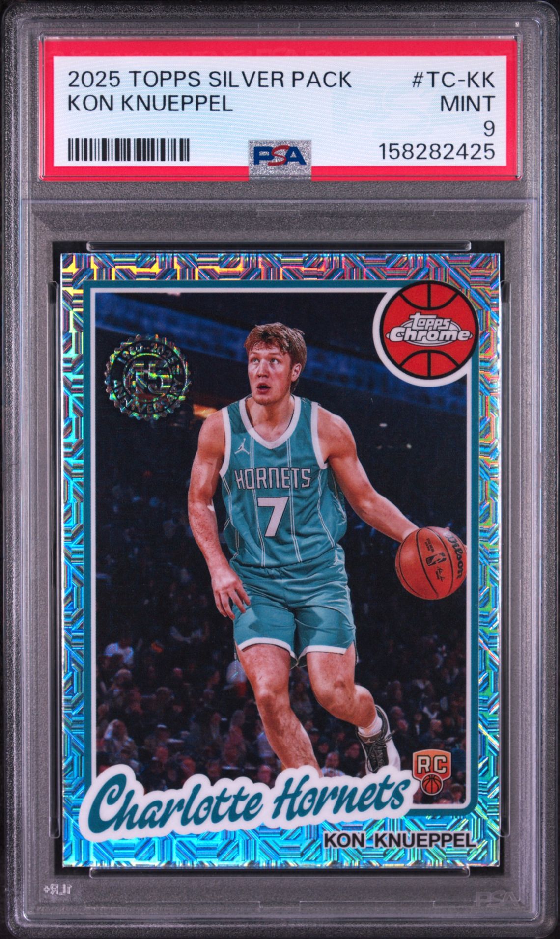 2025 Topps Silver Pack 1980-81 Topps Chrome Basketball Kon Knueppel #Tc-Kk Mint 9 front