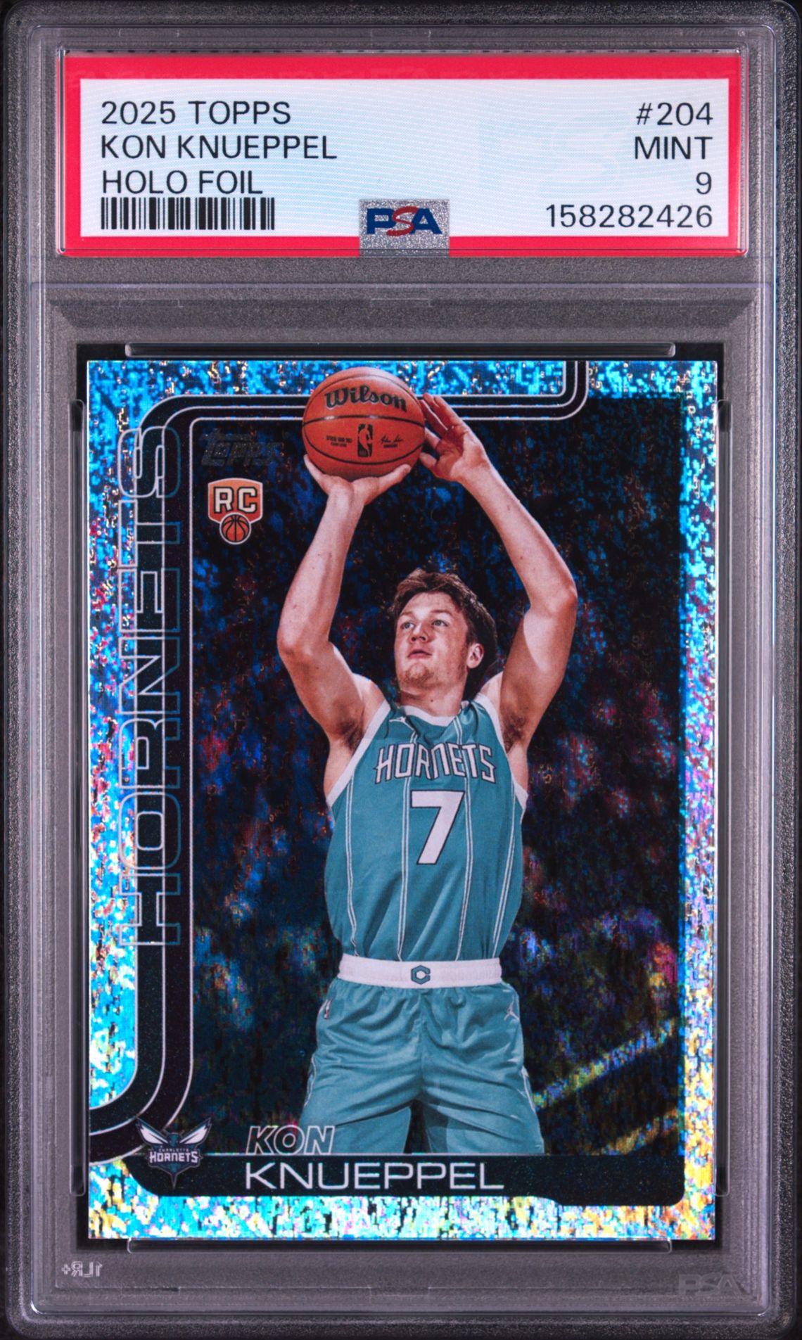 2025 Topps Kon Knueppel #204 (Holo Foil) Mint 9 front
