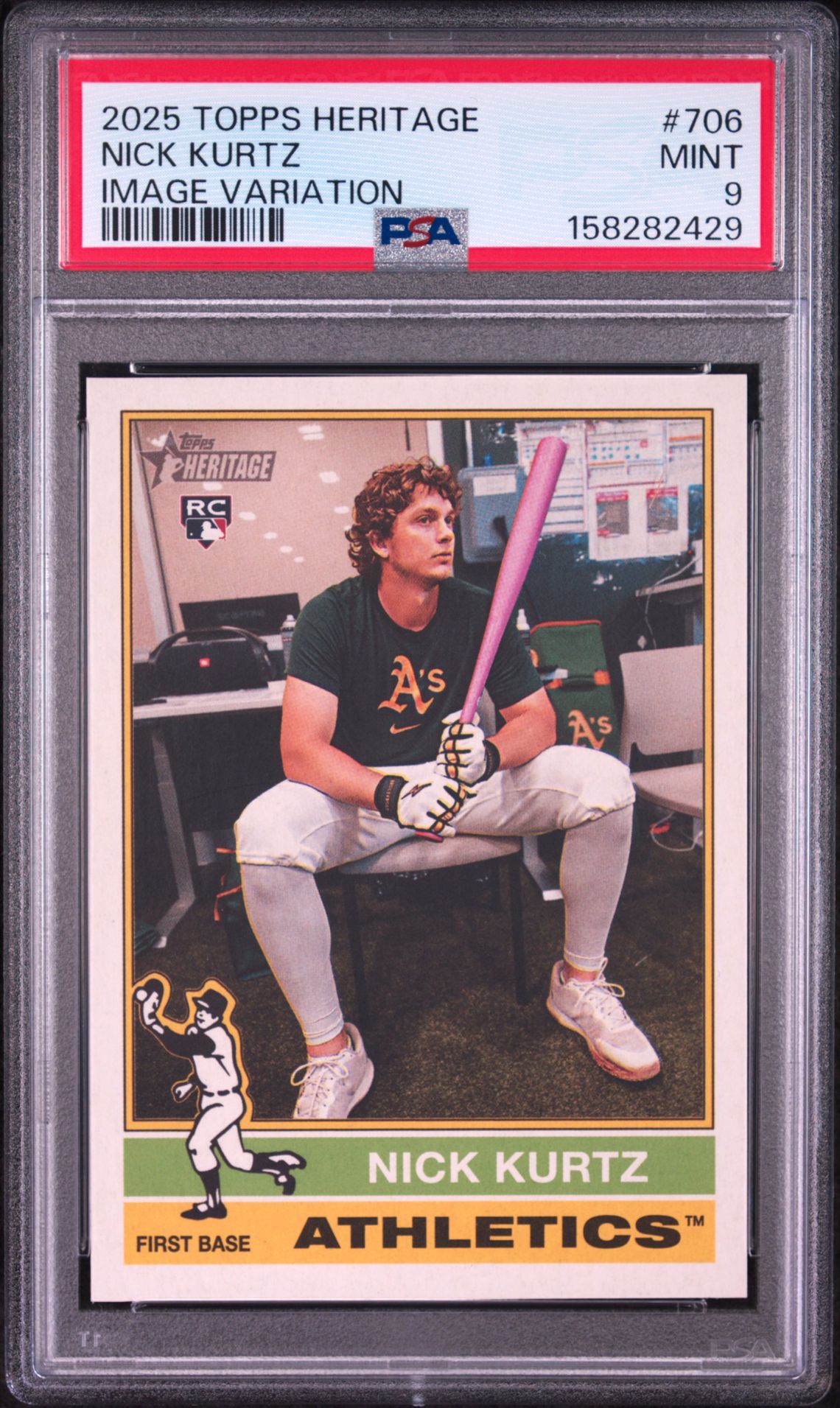 2025 Topps Heritage Nick Kurtz #706 (Image Variation) Mint 9 front