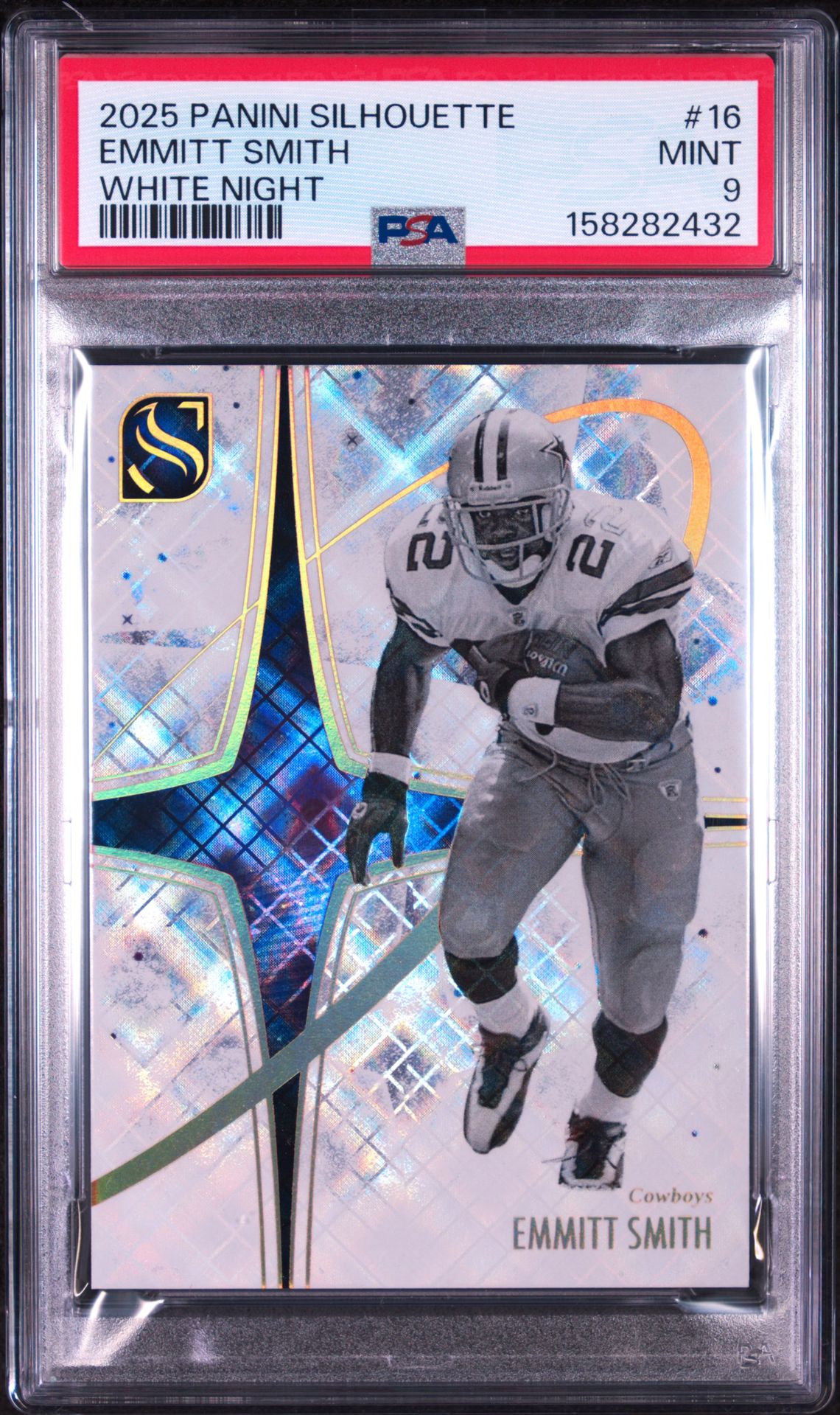 2025 Panini Silhouette White Night Emmitt Smith #16 Mint 9 front