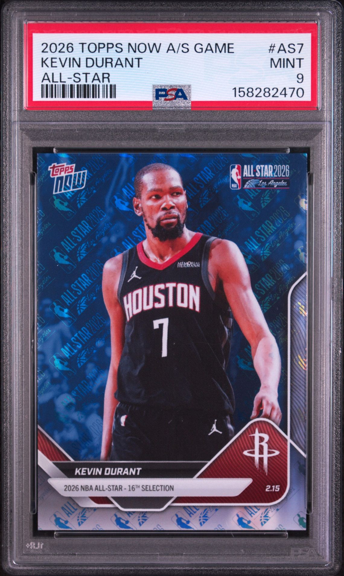 2026 Topps Now All-Star Game Kevin Durant #As7 (All-Star) Mint 9 front