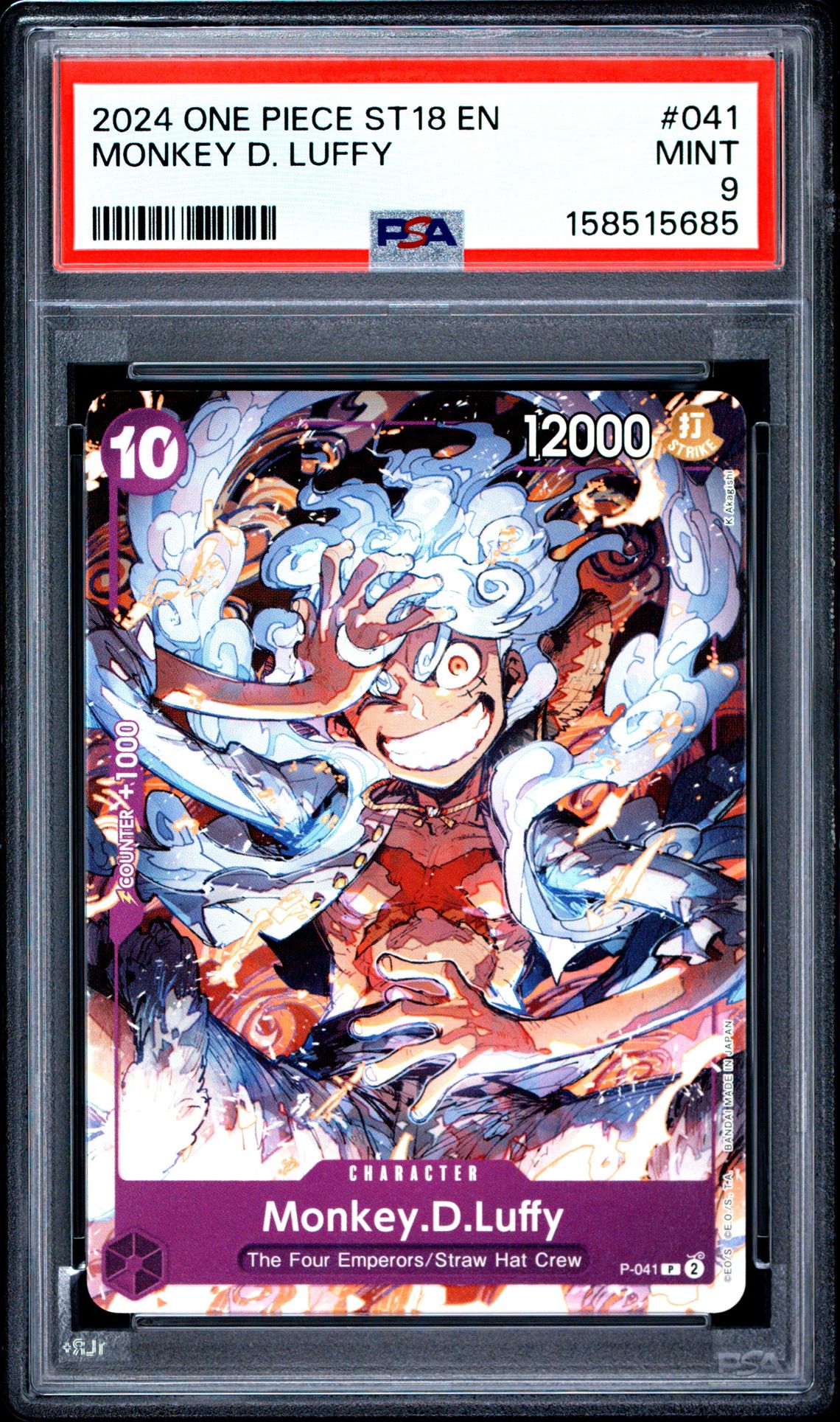 2024 One Piece Starter Deck St18-Purple Monkey D. Luffy Monkey D. Luffy #041 Mint 9 front