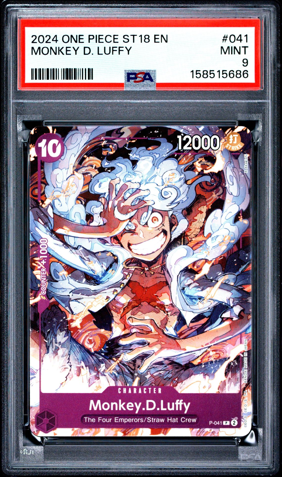2024 One Piece Starter Deck St18-Purple Monkey D. Luffy Monkey D. Luffy #041 Mint 9 front