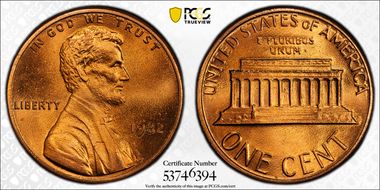 1982 1C Zinc, Small Date MS67RD