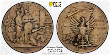 1898 Medal Neuchatel R-970c Matte Ag SP63