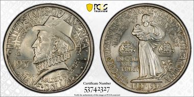 1937 50C Roanoke MS65