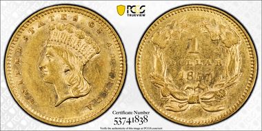 1857 G$1 AU53