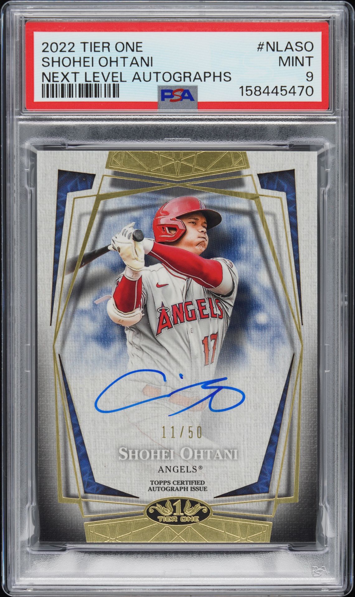 2022 Topps TOPPS TIER ONE NEXT LEVEL AUTOGRAPHS #NLASO Shohei Ohtani front