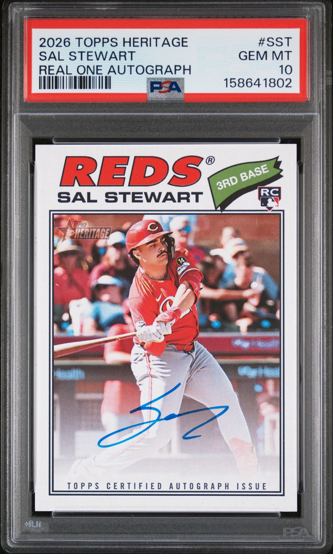2026 Topps Heritage Real One Autographs Sal Stewart #Sst Gem Mt 10 front