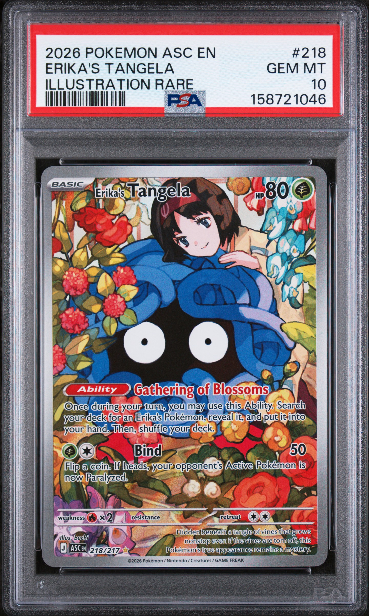 2026 #218 Erika's Tangela PSA 10 Asc EN-Ascended Heroes