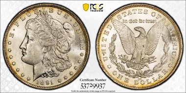 1891-CC $1 MS62