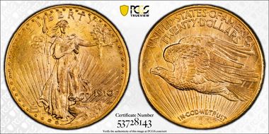 1910-D $20 MS66