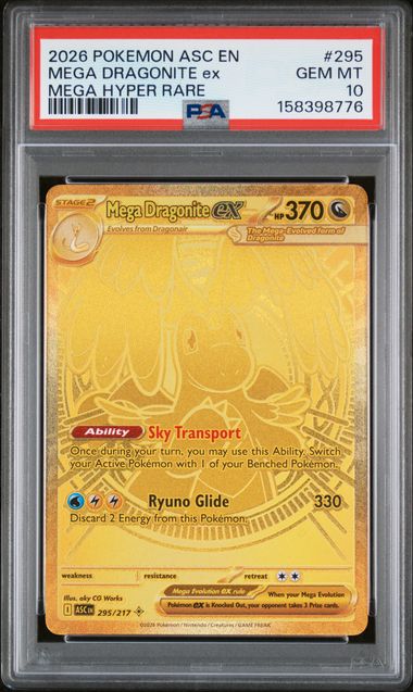 2026 Pokemon POKEMON ASC EN-ASCENDED HEROES MEGA HYPER RARE #295 Mega Dragonite Ex front