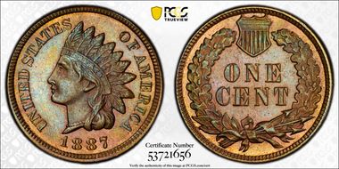 1887 1C PR65BN