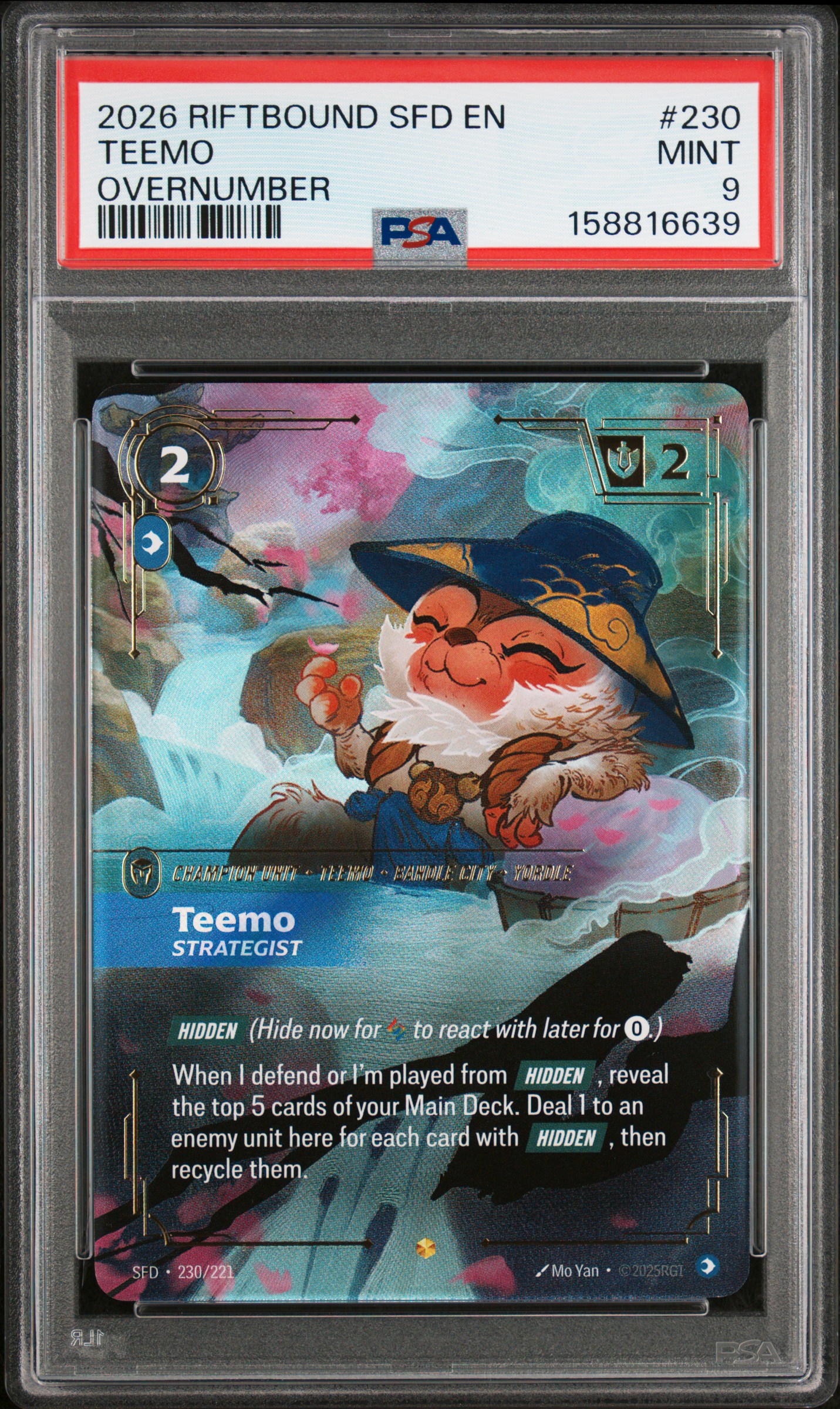 2026 #230 Teemo - Strategist PSA 9 Riftbound: League of Legends Sfd-Spiritforged