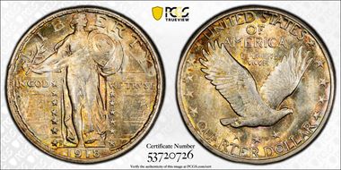 1918-D 25C MS66FH