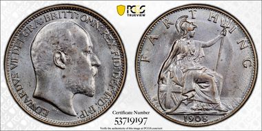 1908 1/4D S-3992 Blackened finish MS65