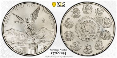 2007-Mo Onza Libertad Ag MS69