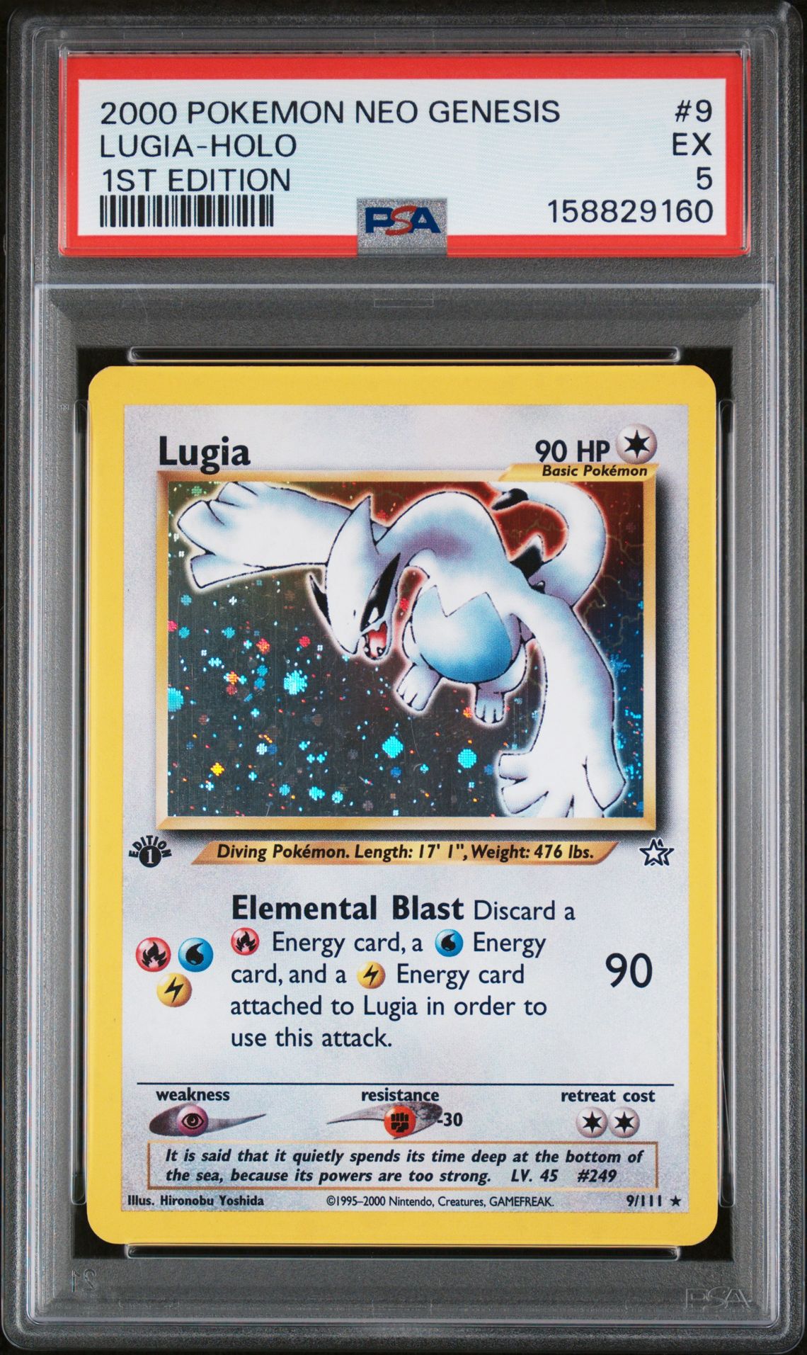 2000 Pokemon POKEMON NEO GENESIS 1ST EDITION #9 Lugia-Holo front