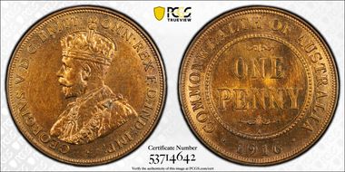 1916-I (c) 1D KM-23 MS63RB
