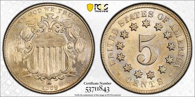 1869 5C MS64