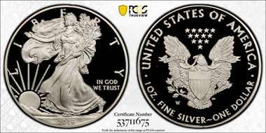 2016-W $1 Silver Eagle 30th Anniversary Lettered Edge PR70DCAM