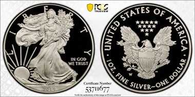2014-W $1 Silver Eagle PR70DCAM