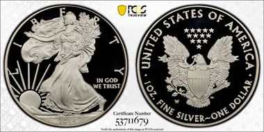 2014-W $1 Silver Eagle PR70DCAM