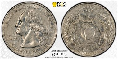 1999-D 25C Georgia AU50