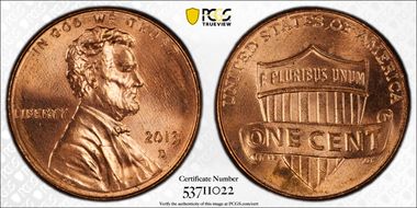 2013-D 1C Shield MS65RD