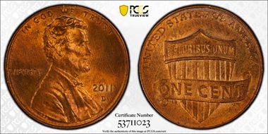 2011-D 1C Shield MS64RB
