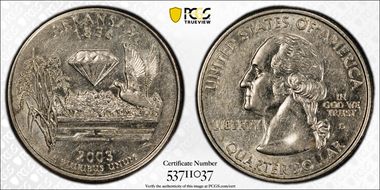 2003-D 25C Arkansas AU53