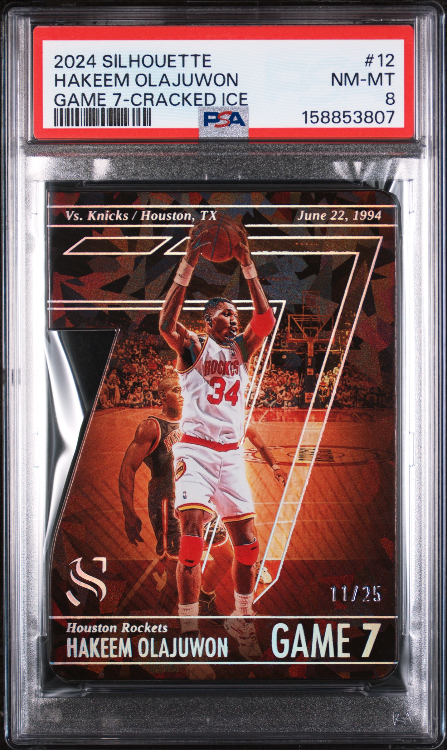 2024 #12 Hakeem Olajuwon PSA 8 Panini Silhouette Game 7