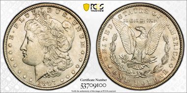 1887 $1 MS61
